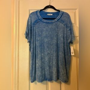 Blue Short Sleeve Top